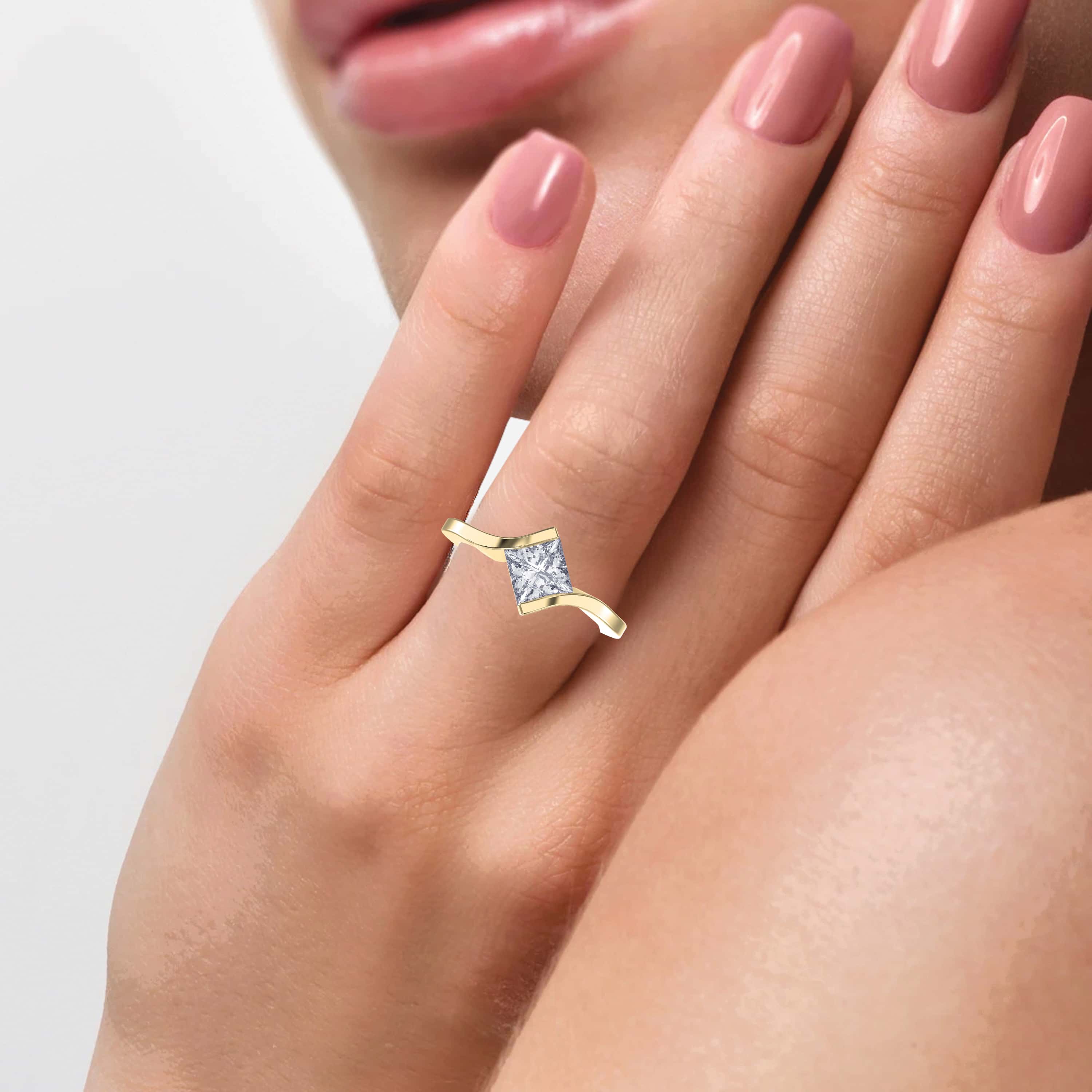 Rylan Sweeping Band Solitaire Ring Setting
