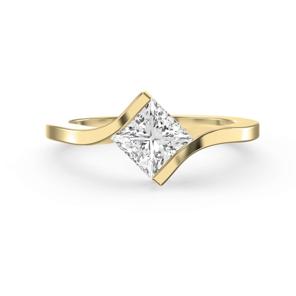 Rylan Sweeping Band Solitaire Ring Setting