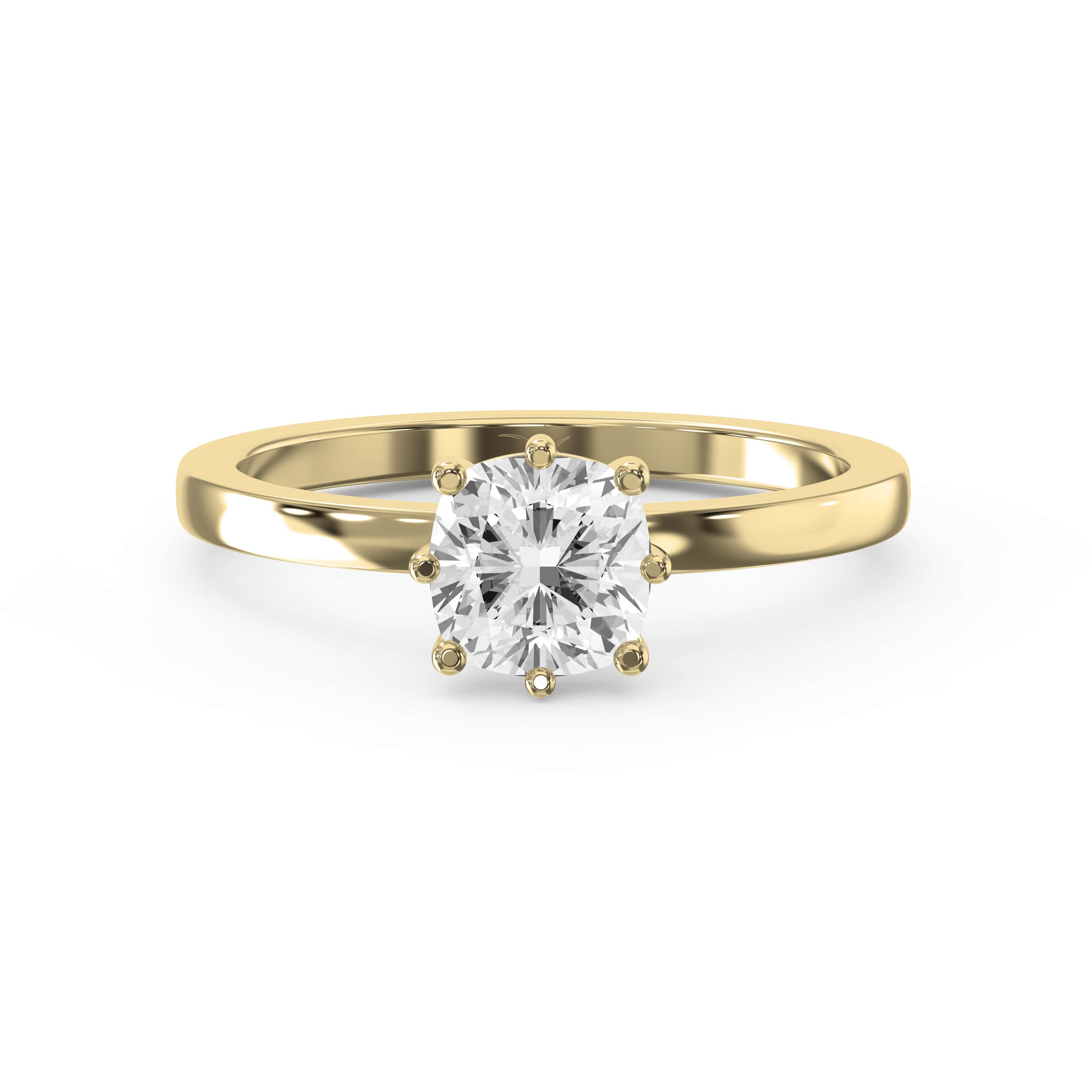 Nine-Prong Solitaire Diamond Ring – Lab-Grown or Natural Diamond