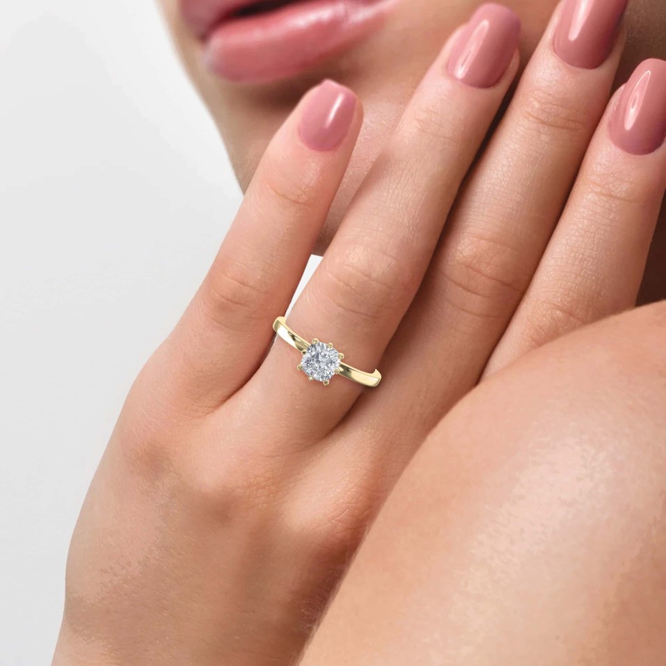 Nine-Prong Solitaire Diamond Ring – Lab-Grown or Natural Diamond