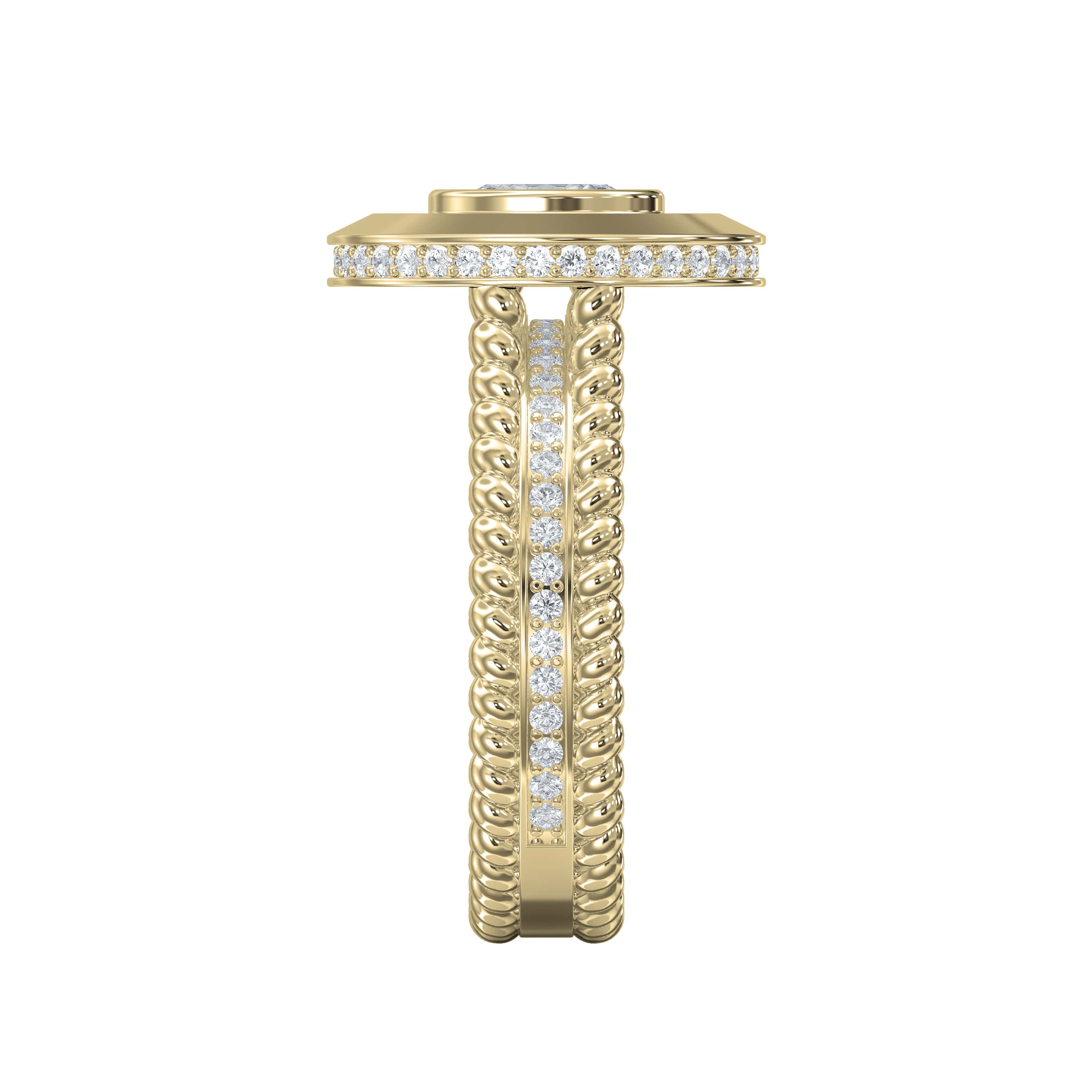 Oval Bezel Setting Diamond Ring – Lab Grown or Natural Diamond Elegance