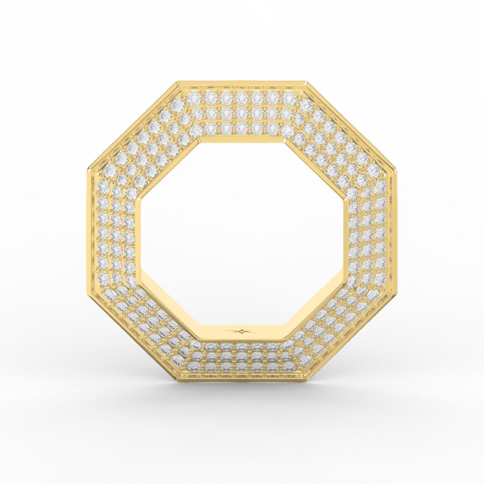 Round Diamond Octagon Exclusive Stackable Diamond Band | Lab-Grown & Natural Diamond Jewelry – Valam Design