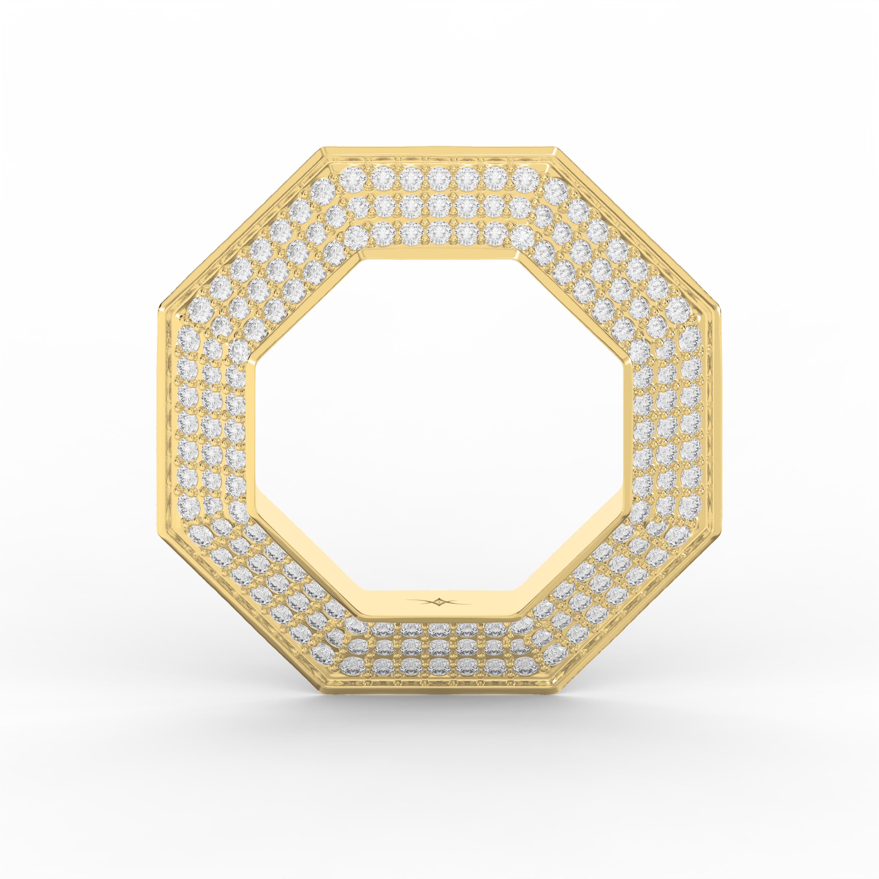 Round Diamond Octagon Exclusive Stackable Diamond Band | Lab-Grown & Natural Diamond Jewelry – Valam Design
