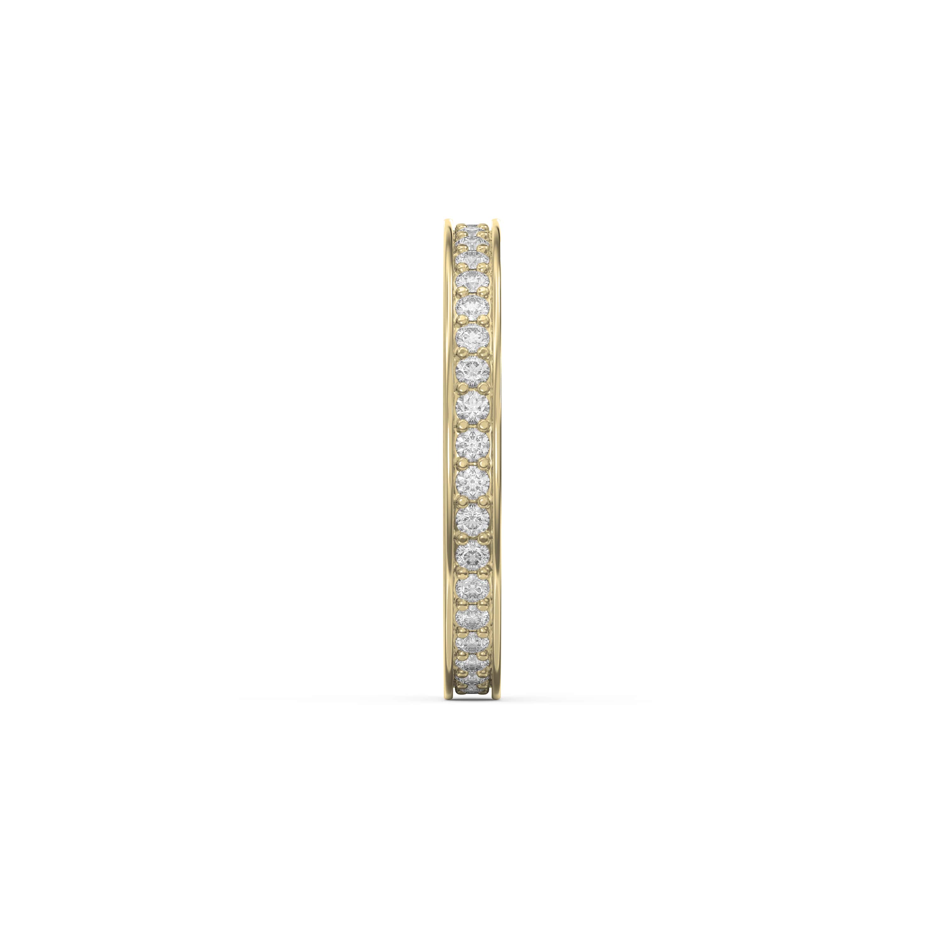 Channel Set Lab-Grown Diamond & Natural Eternity Wedding Band