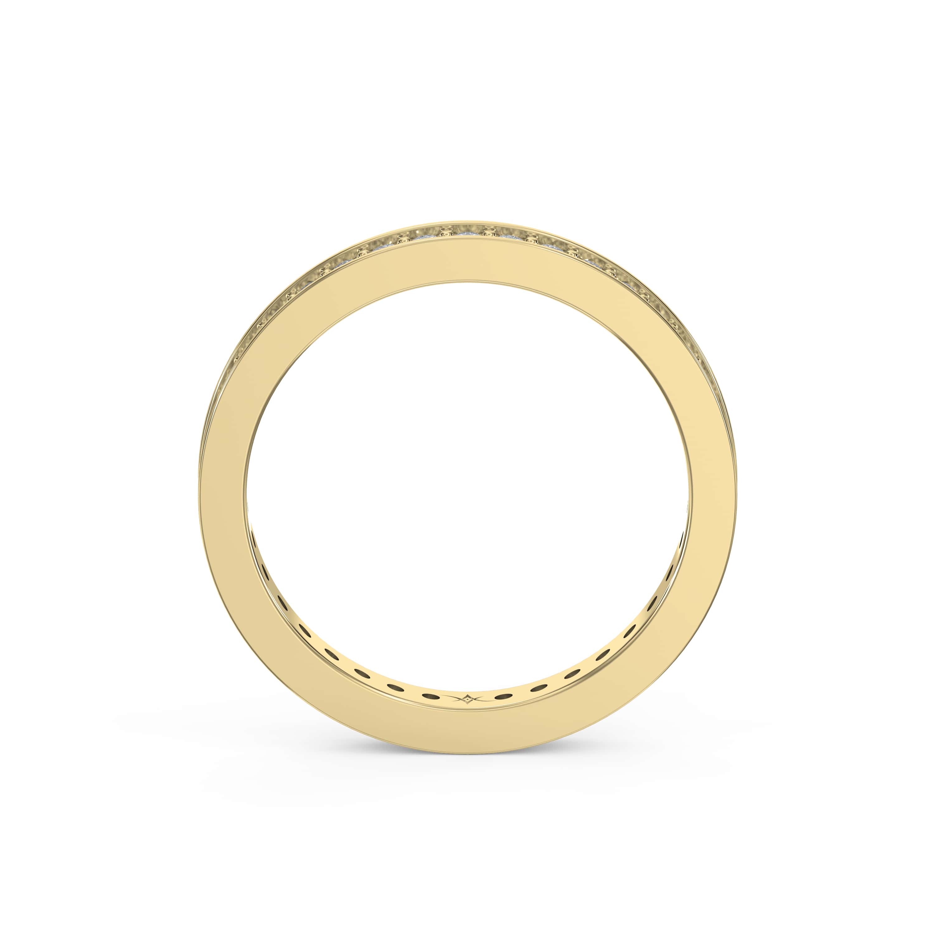 Channel Set Lab-Grown Diamond & Natural Eternity Wedding Band