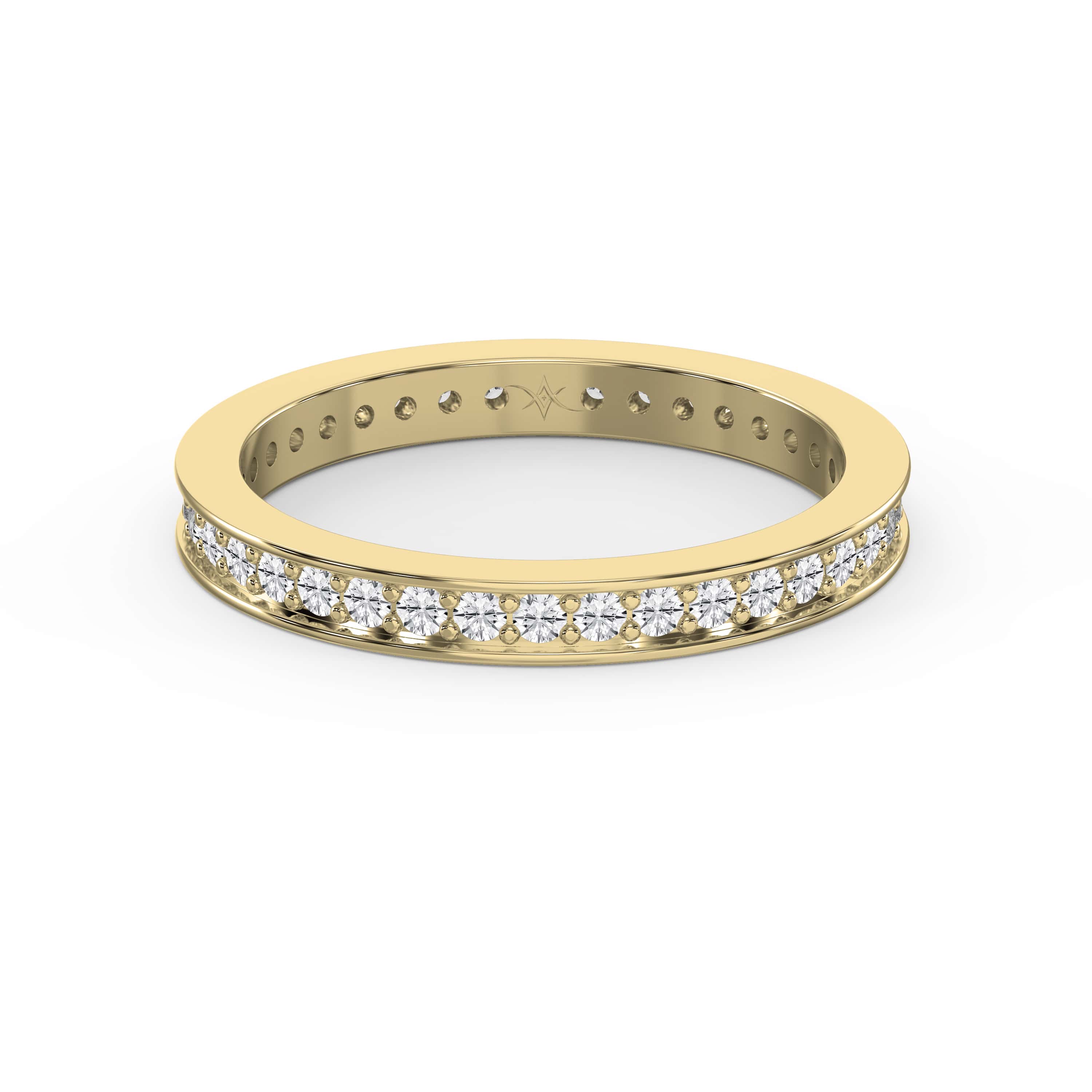 Channel Set Lab-Grown Diamond & Natural Eternity Wedding Band
