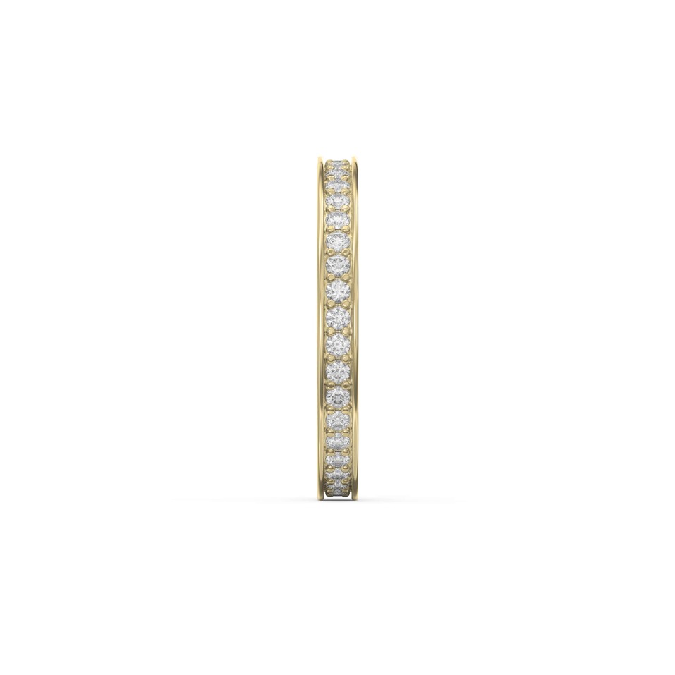 Channel Set Lab-Grown Diamond & Natural Eternity Wedding Band