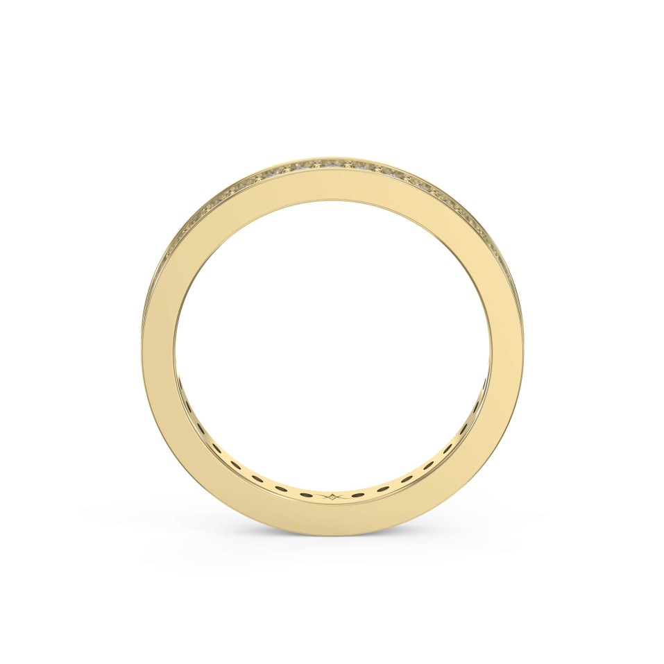 Channel Set Lab-Grown Diamond & Natural Eternity Wedding Band