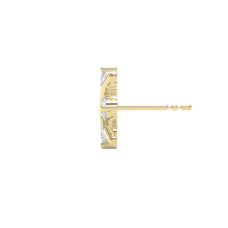 Crosshatch Design Diamond Earrings | Lab Grown & Natural
