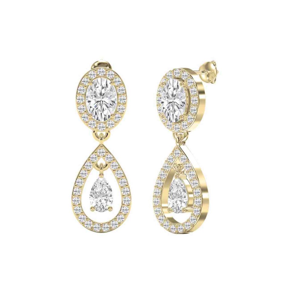 2.75 Carat Drop and Dangle Diamond Earrings – Lab Grown & Natural Options