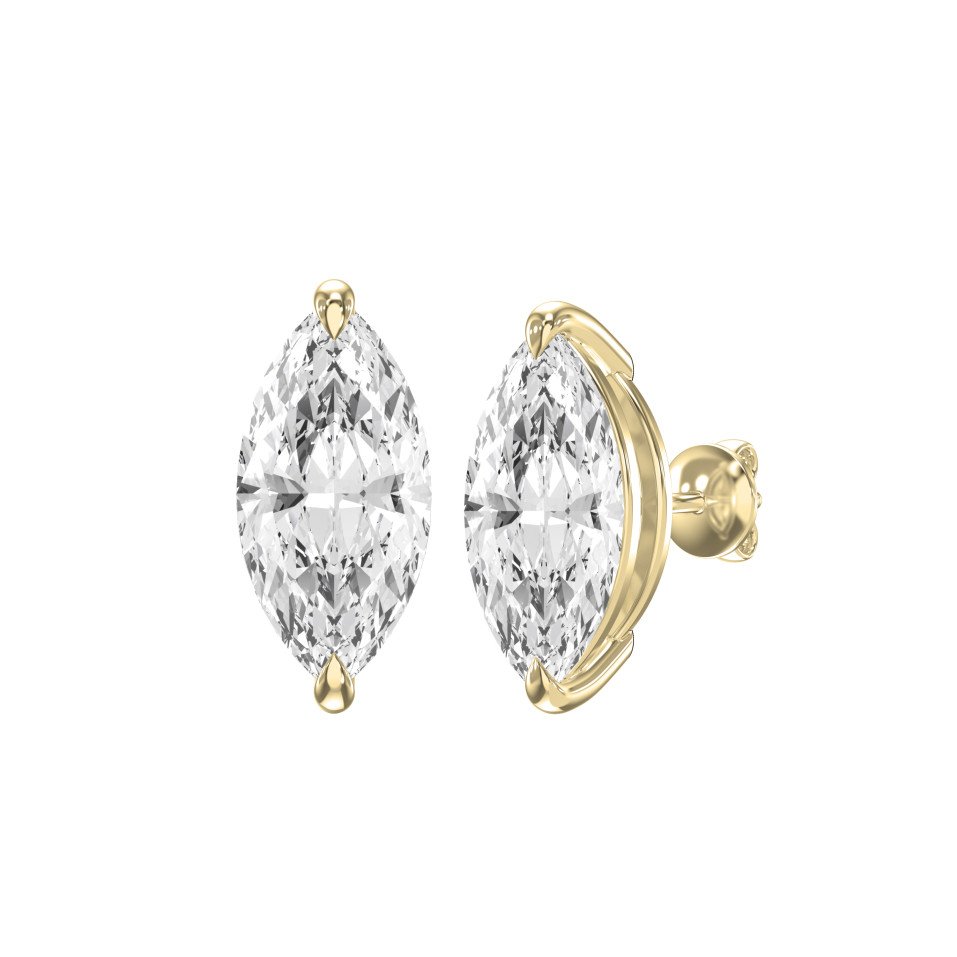 Marquise  Cut Diamond Stud Earrings VE21036