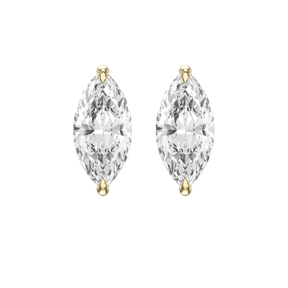 Marquise  Cut Diamond Stud Earrings VE21036