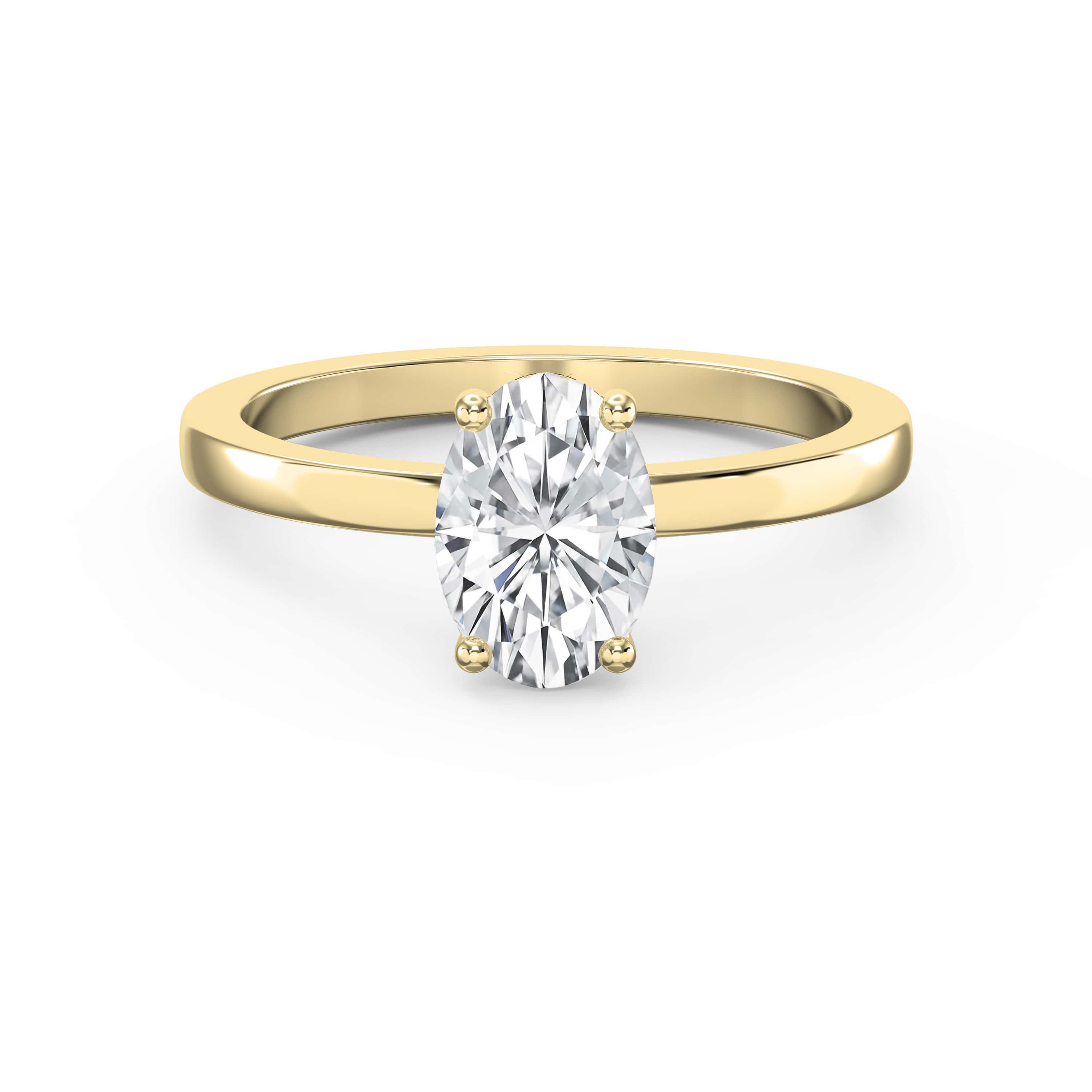 Oval Shape Hidden Halo Engagement Ring – Choose Lab-Grown & Natural Diamond