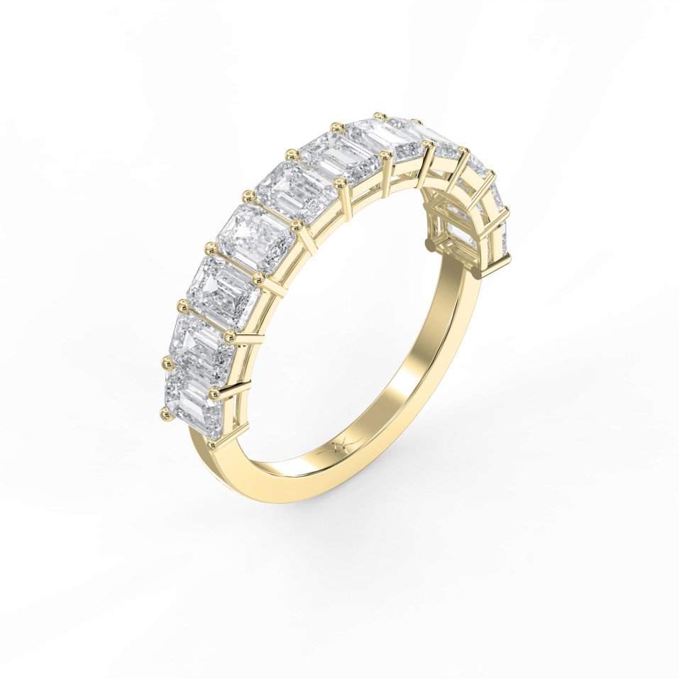 2.20 Carat Emerald Shape Eternity Band – Modern Grace with Timeless Sparkle