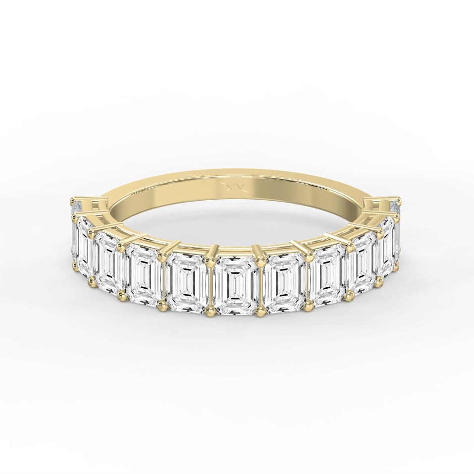 2.20 Carat Emerald Shape Eternity Band – Modern Grace with Timeless Sparkle