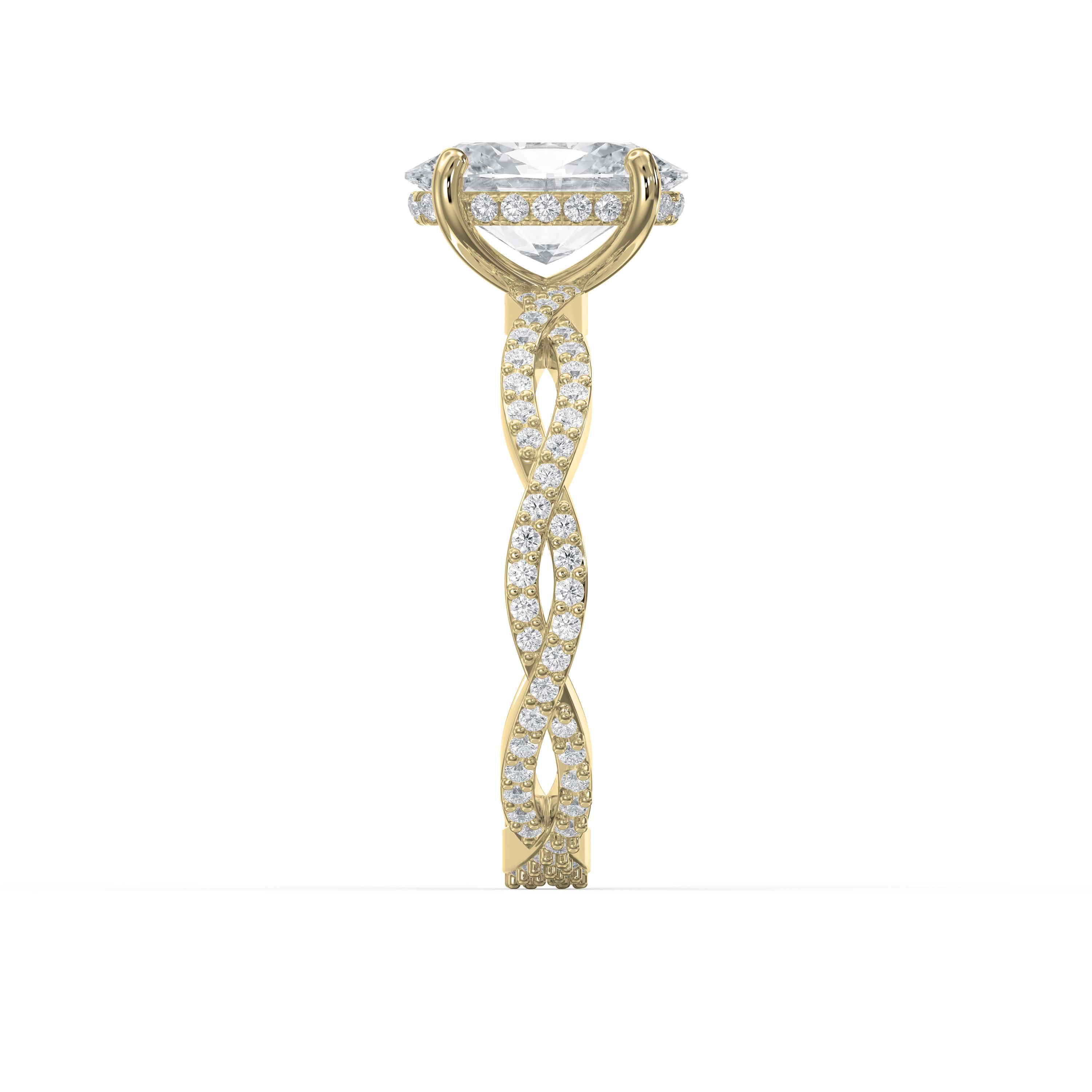 Twisted Vine Diamond Engagement Ring