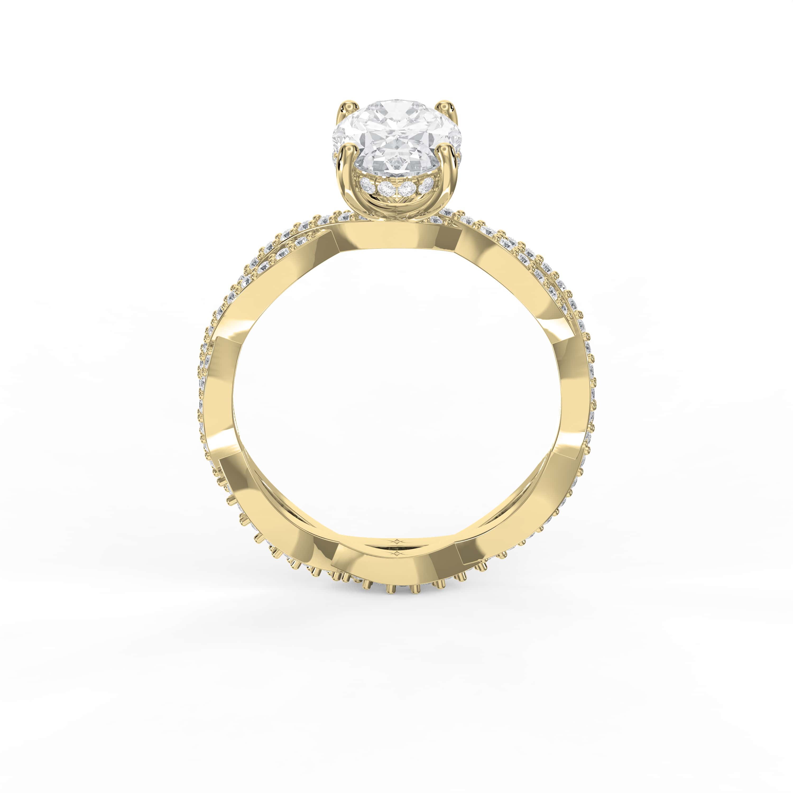 Twisted Vine Diamond Engagement Ring