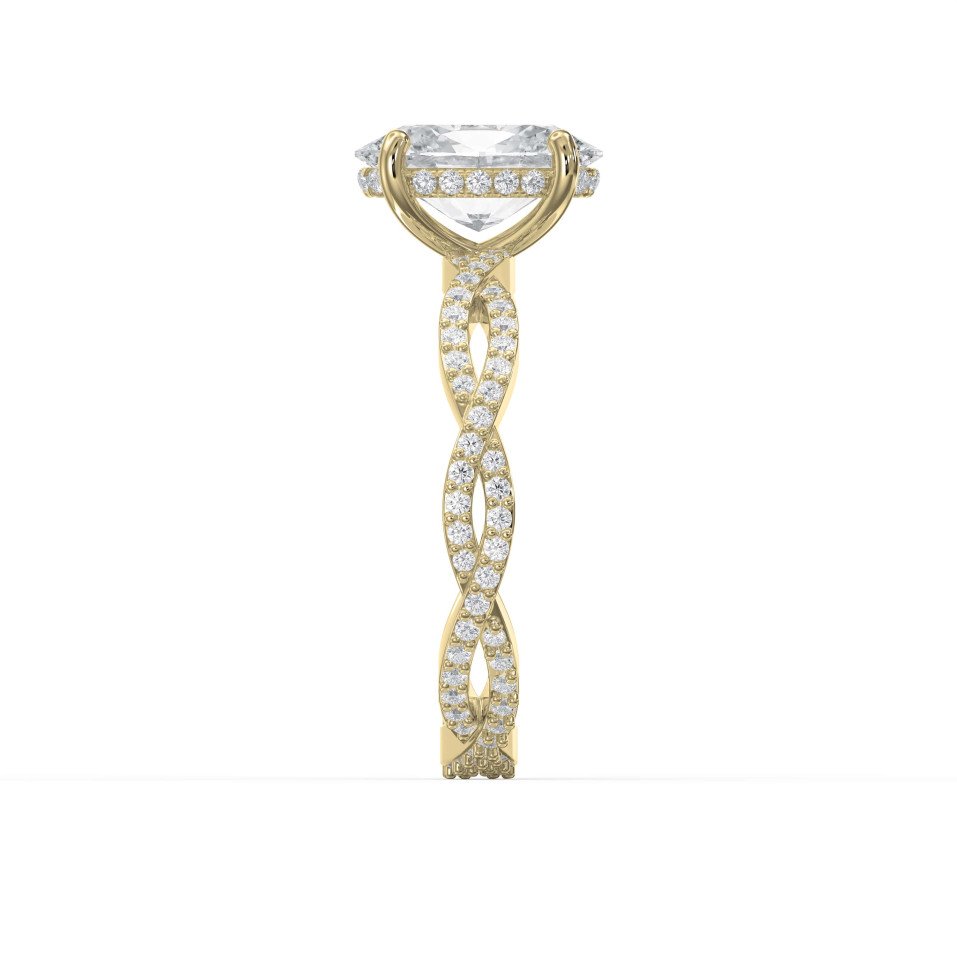 Twisted Vine Diamond Engagement Ring