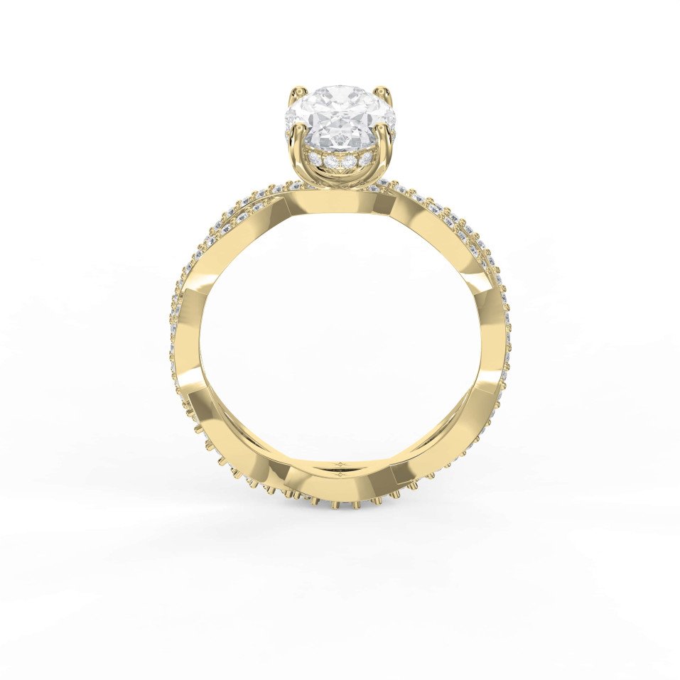 Twisted Vine Diamond Engagement Ring