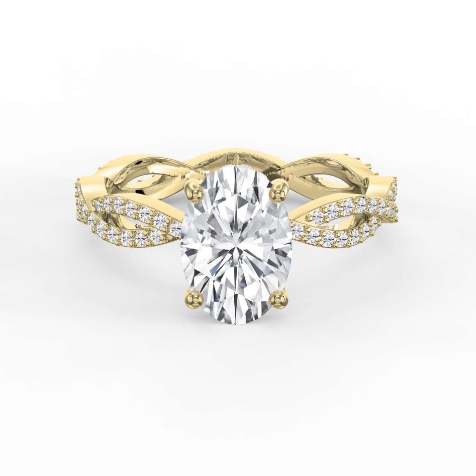Twisted Vine Diamond Engagement Ring