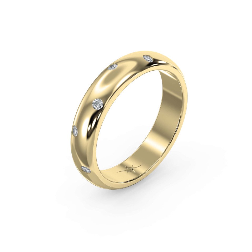 Bezel Set Diamond Band – Lab-Grown & Natural Diamonds Men's Wedding Band.