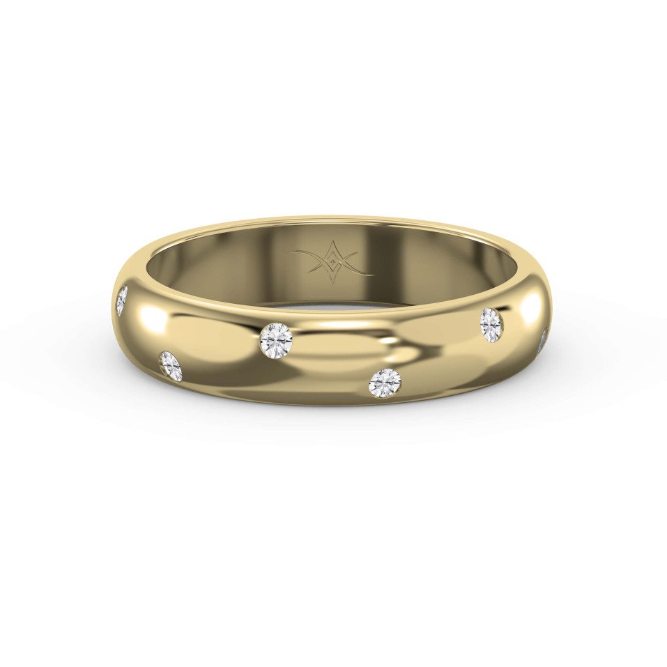 Bezel Set Diamond Band – Lab-Grown & Natural Diamonds Men's Wedding Band.