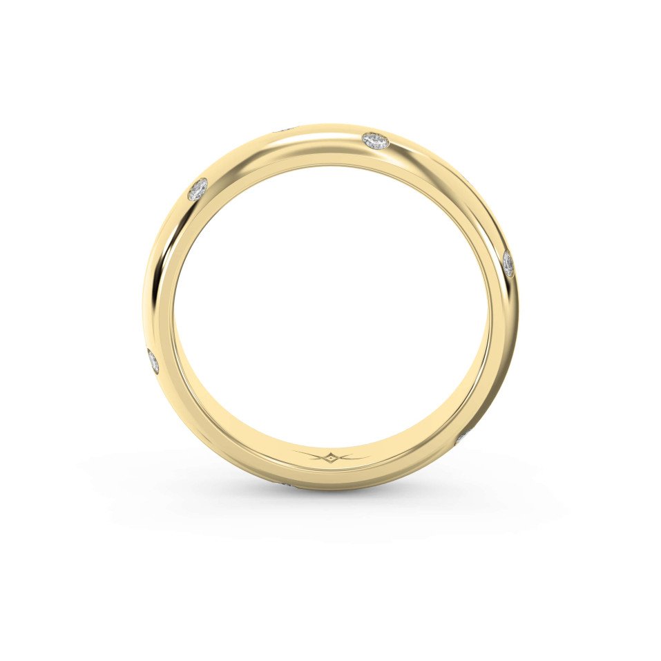 Bezel Set Diamond Band – Lab-Grown & Natural Diamonds Men's Wedding Band.