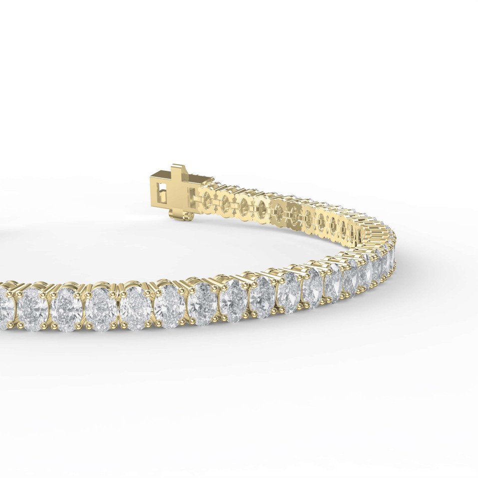 8.10 Carat Oval Shape Tennis Bracelet – 0.15 Pointer Diamonds