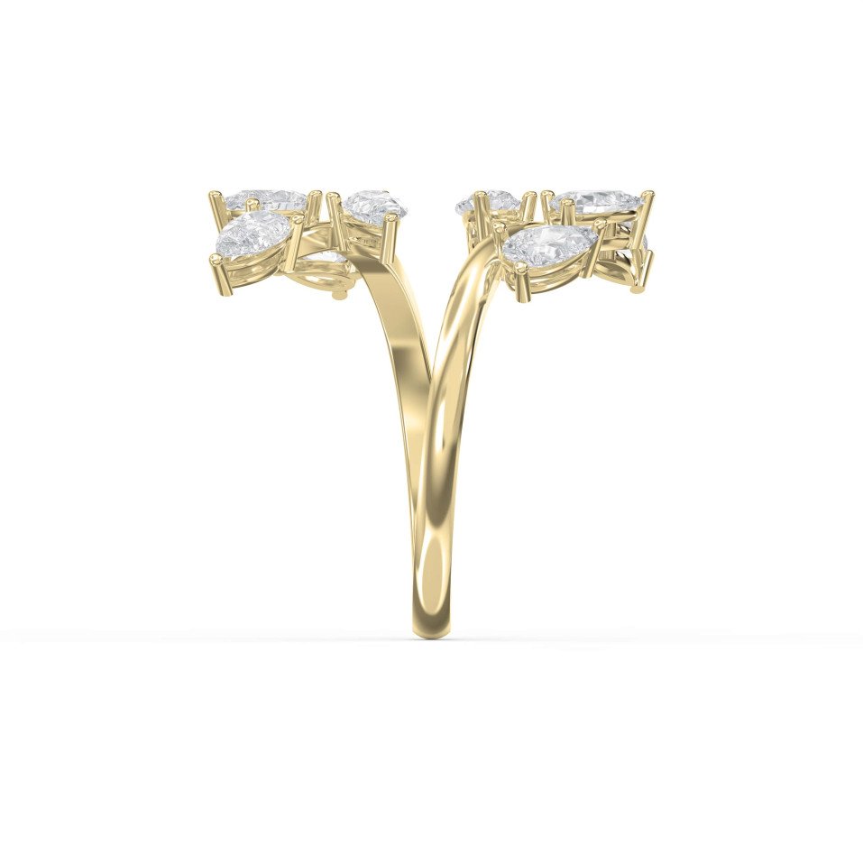 2 Carat 8-Stone Pear Shape Diamond Ring – Lab Grown & Natural Options
