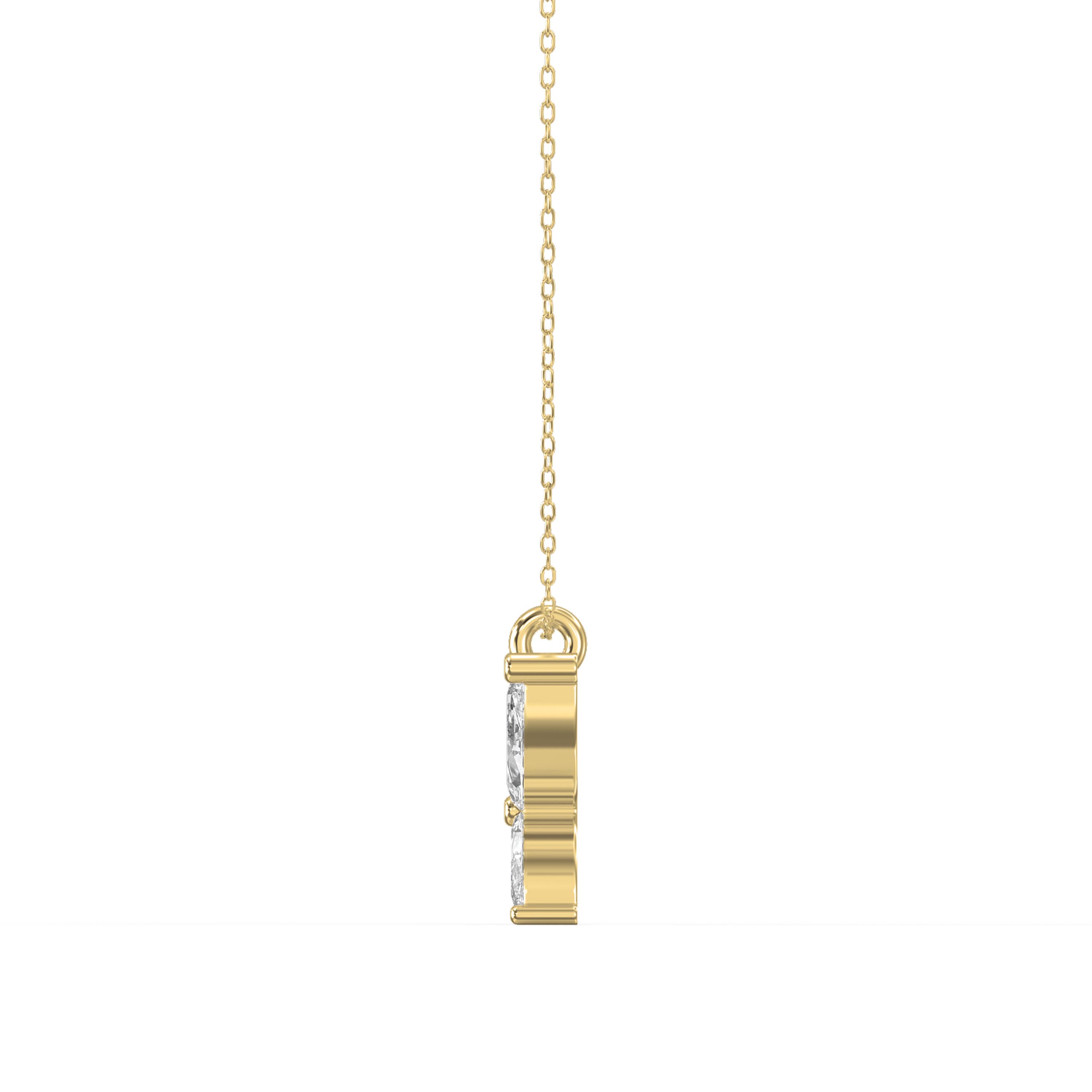 Butterfly Diamond Pendant Necklace | Marquise-Cut Diamond Butterfly Necklace | Choose Lab - Grown & Natural