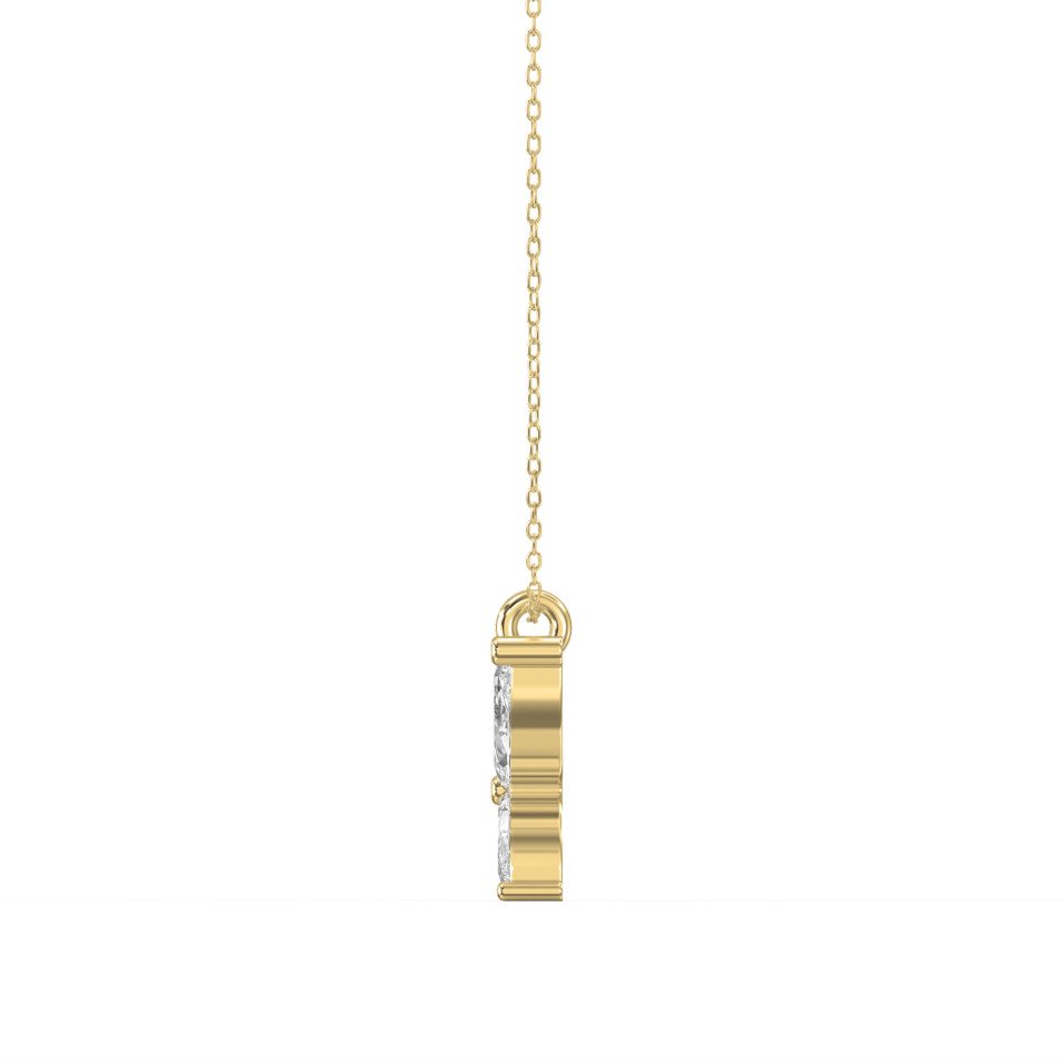 Butterfly Diamond Pendant Necklace | Marquise-Cut Diamond Butterfly Necklace | Choose Lab - Grown & Natural