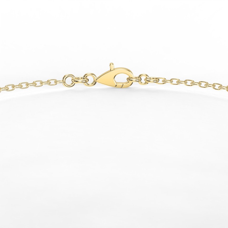 Diamond Station Bracelet – Bezel Set Round Diamonds Minimalist Chain Design | Choose Lab-Grown & Natural Diamonds