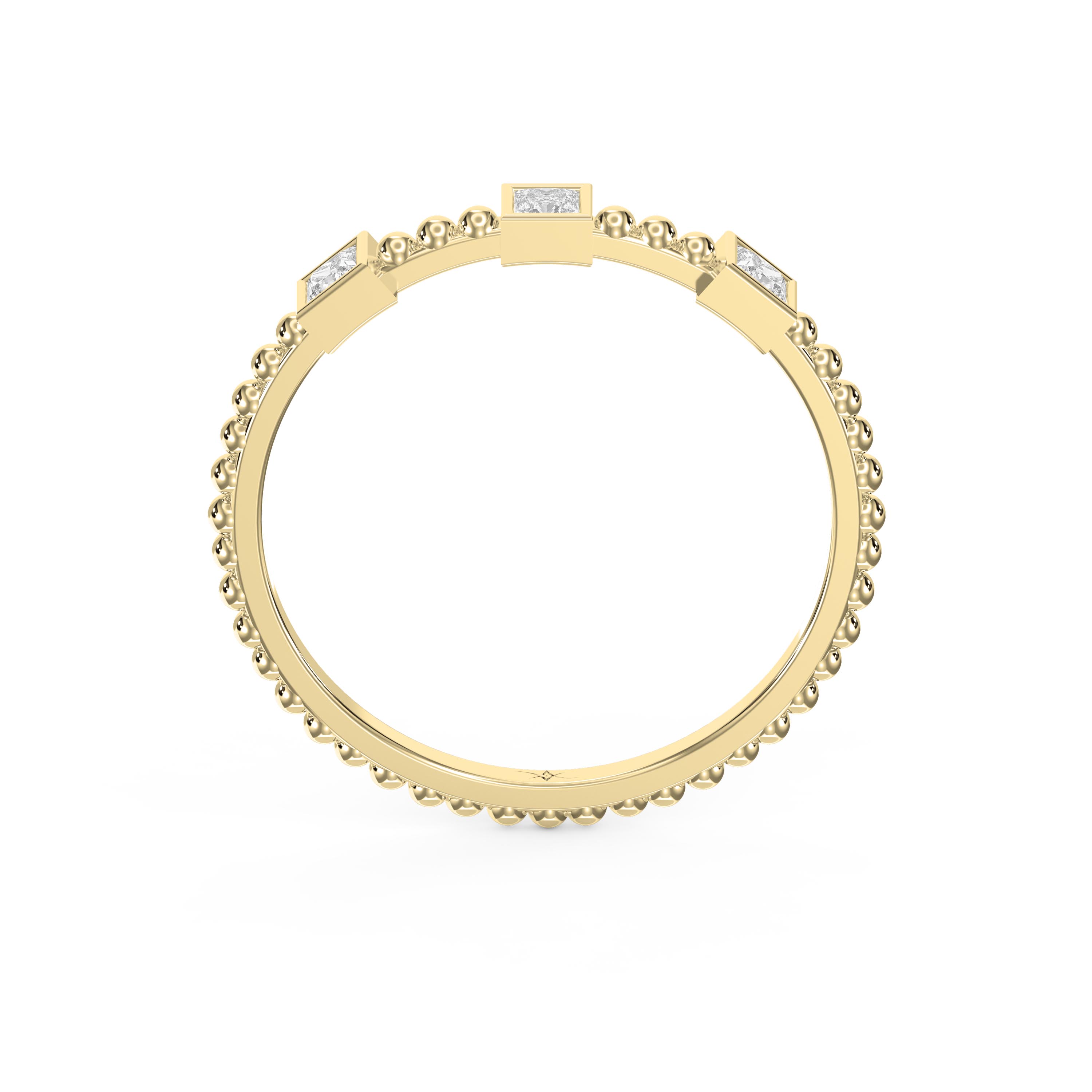 Princess Cut 3-Stone Eternity Ring | Lab-Grown & Natural Diamonds