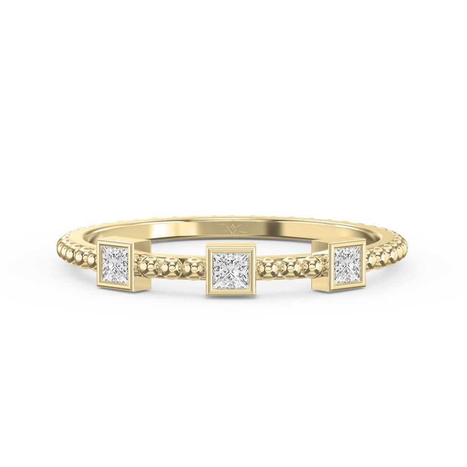 Princess Cut 3-Stone Eternity Ring | Lab-Grown & Natural Diamonds