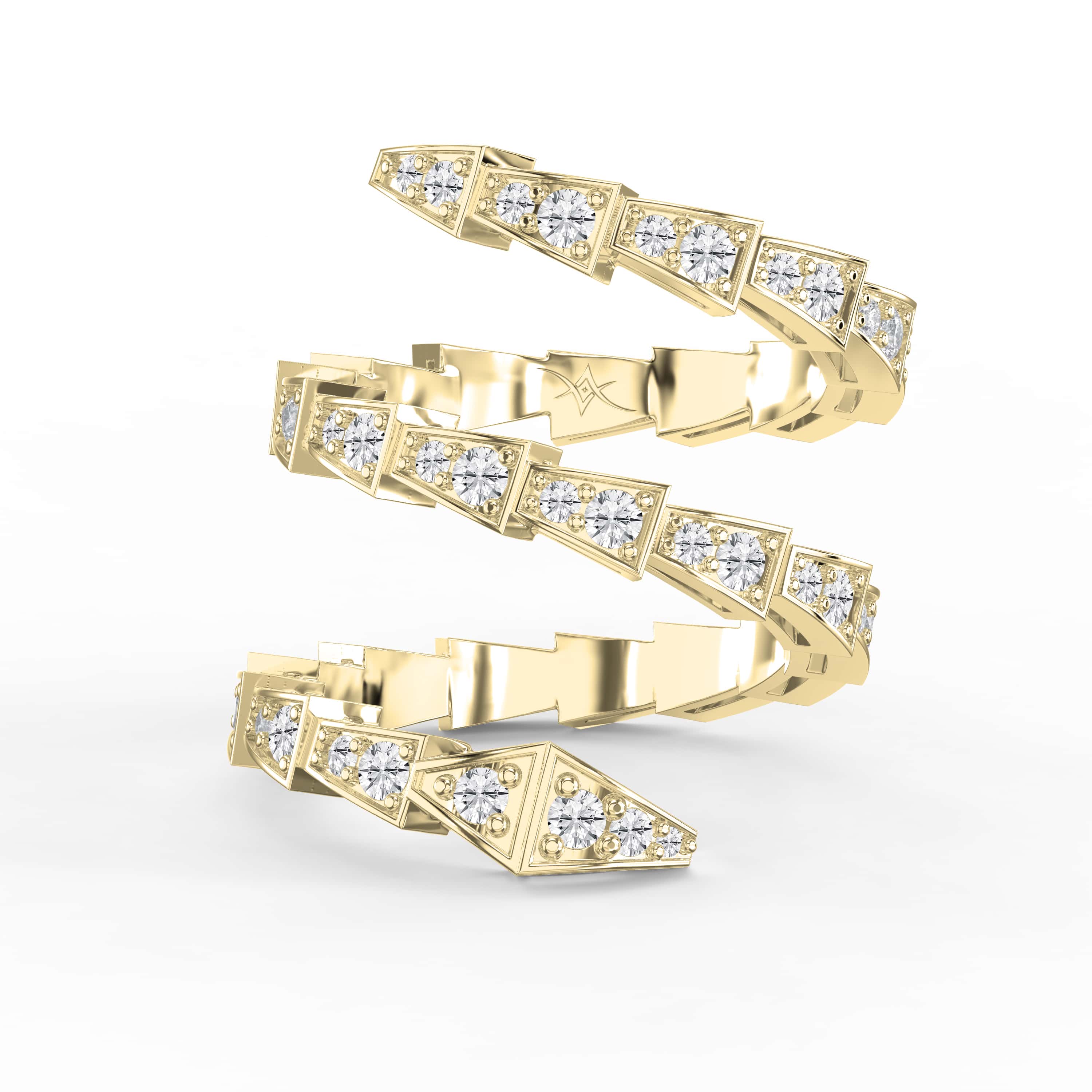 Diamond-Studded Serpenti Viper Adjustable Finger Ring Lab-Grown & Natural Diamonds | Symbolic Luxury Meets Bold Design