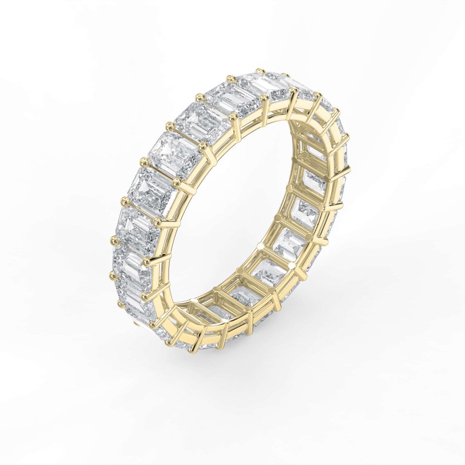 4.20 Carat Emerald Shape Eternity Band – Lab-Grown Diamond Brilliance