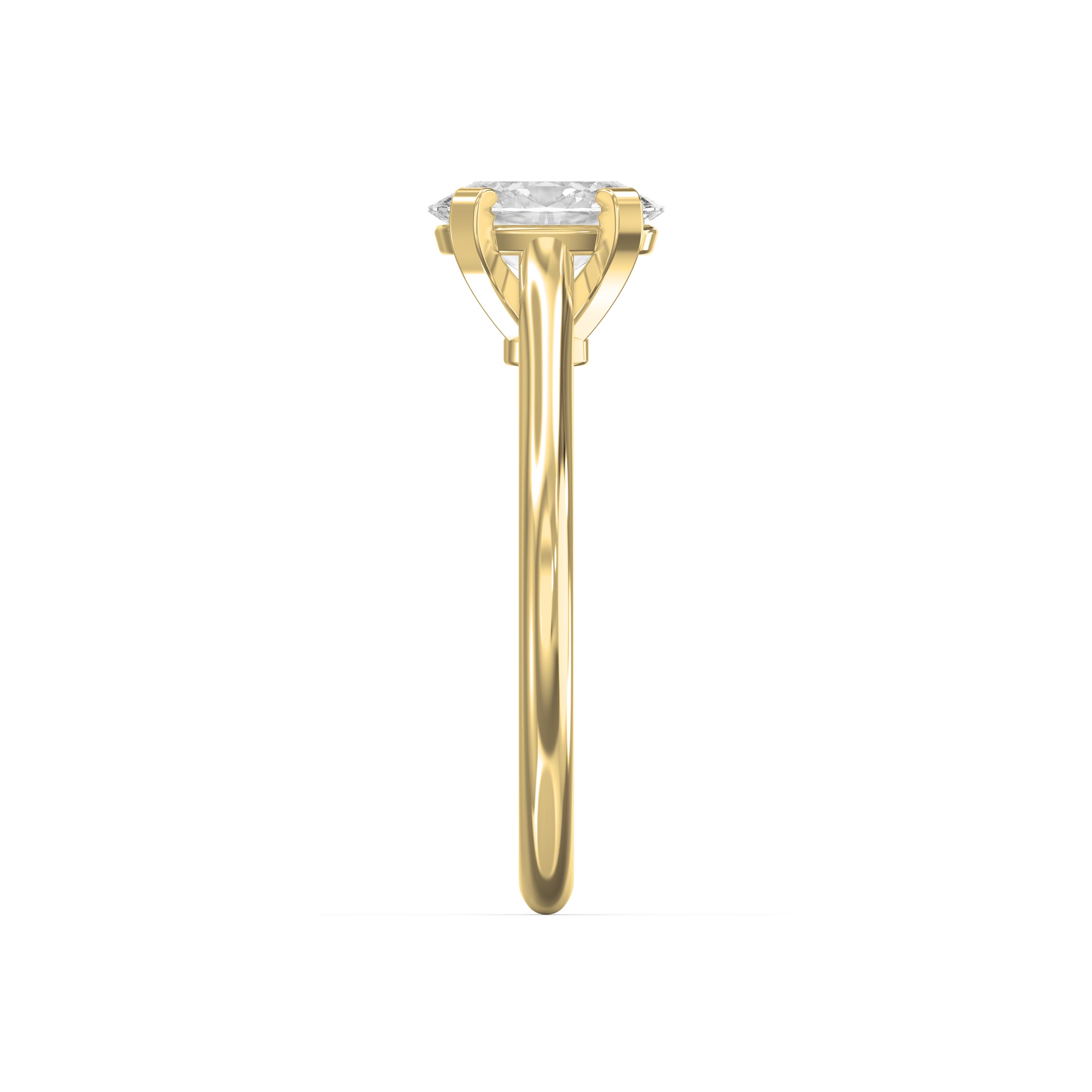 Classic Solitaire Engagement Ring | Center Stone Customizable  Shape | Lab - Grown Diamond Jewelry - Valam Design