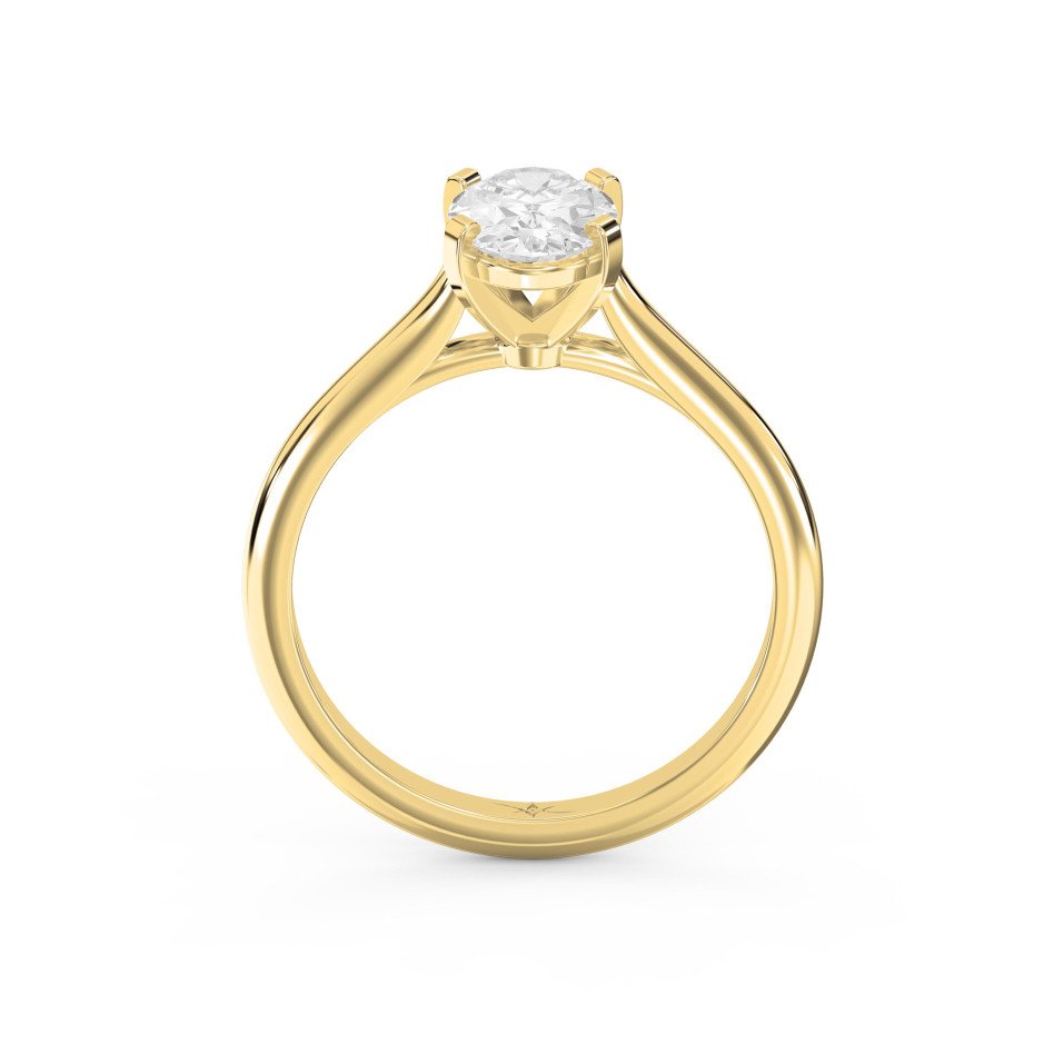 Classic Solitaire Engagement Ring | Center Stone Customizable  Shape | Lab - Grown Diamond Jewelry - Valam Design