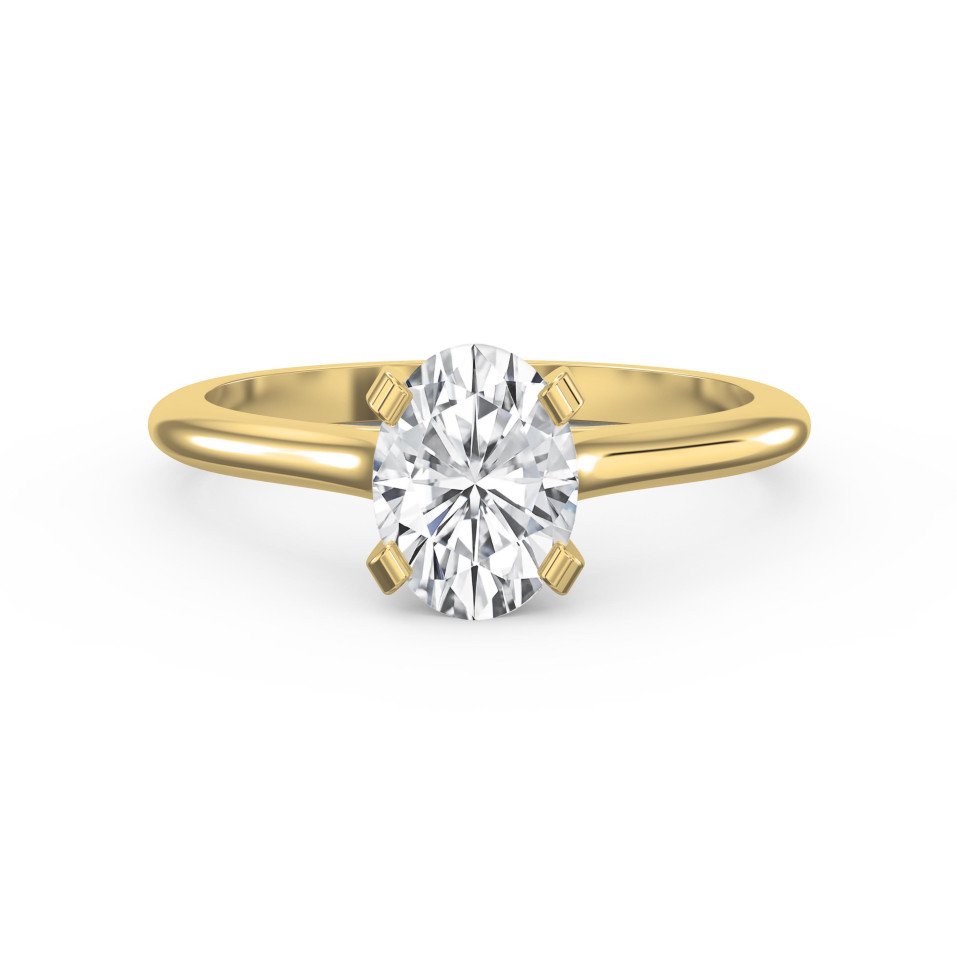 Classic Solitaire Engagement Ring | Center Stone Customizable  Shape | Lab - Grown Diamond Jewelry - Valam Design