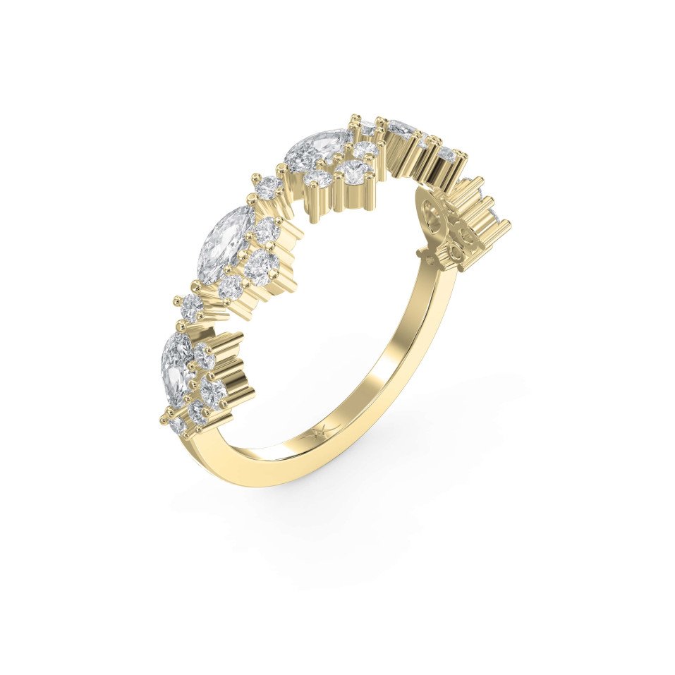 Marquise & Round Diamond Ring for Women – Lab-Grown & Natural Diamond Brilliance
