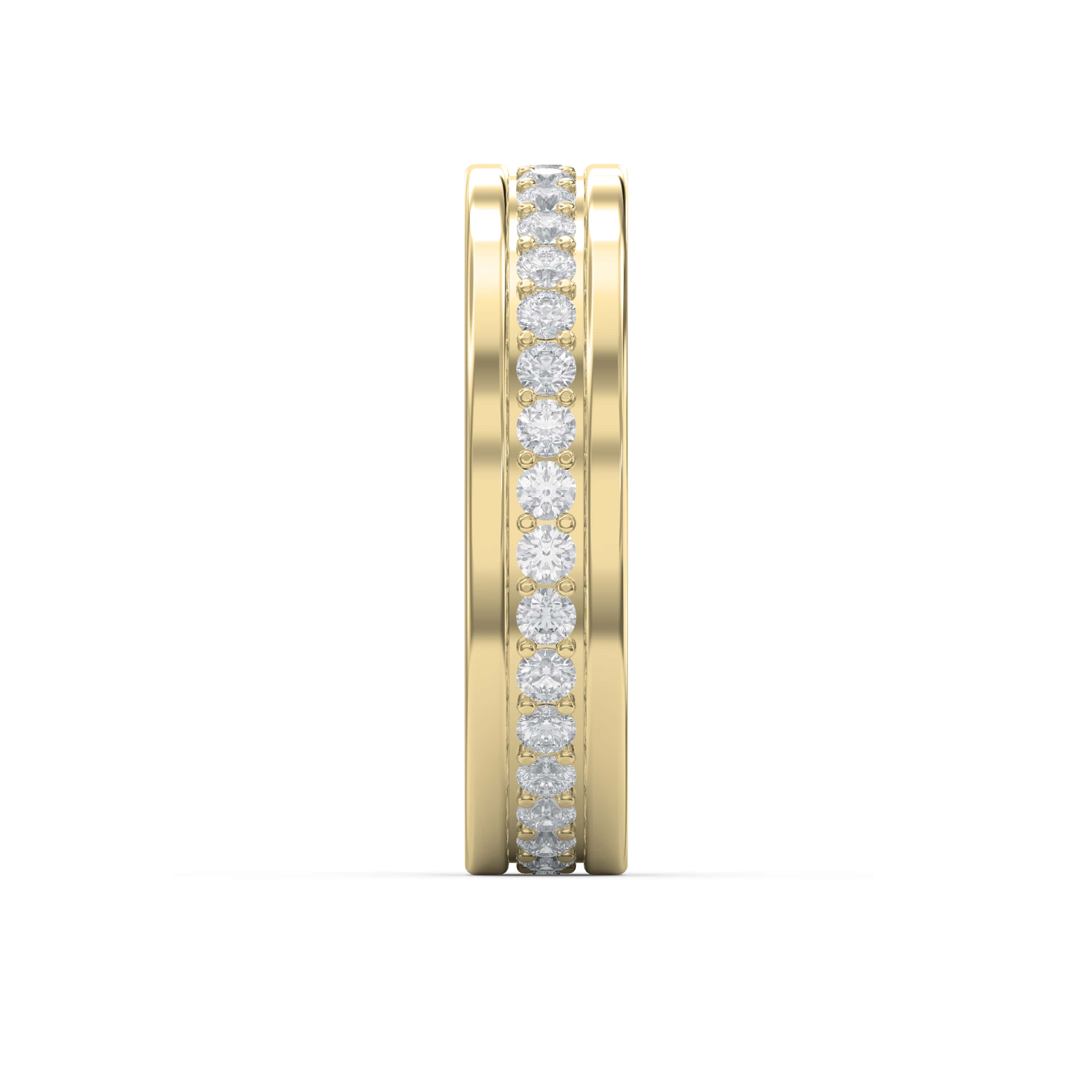 The Pavé Cigar Diamond Band – Lab-Grown & Natural Diamonds Bold Brilliance with Sustainable Sparkle