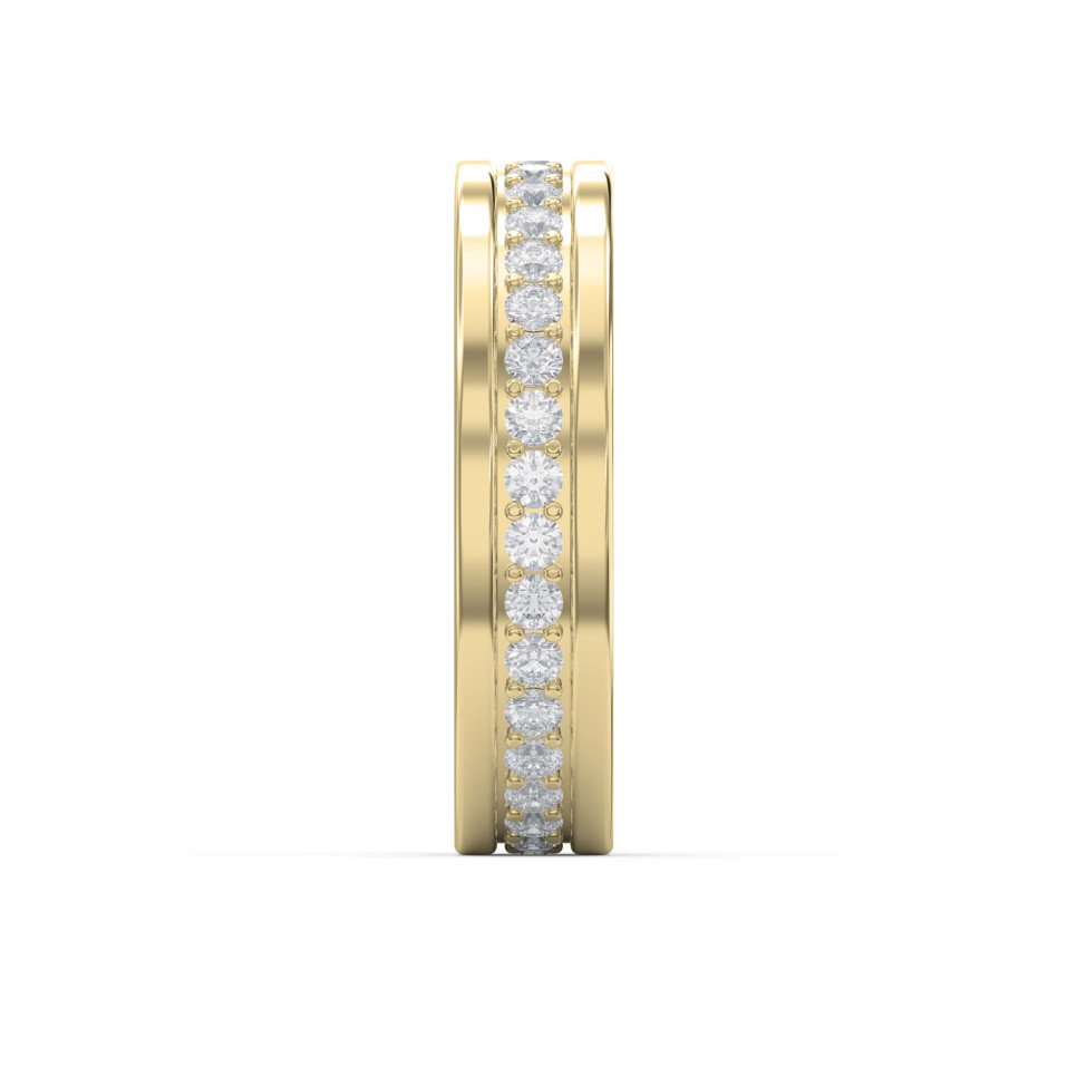 The Pavé Cigar Diamond Band – Lab-Grown & Natural Diamonds Bold Brilliance with Sustainable Sparkle
