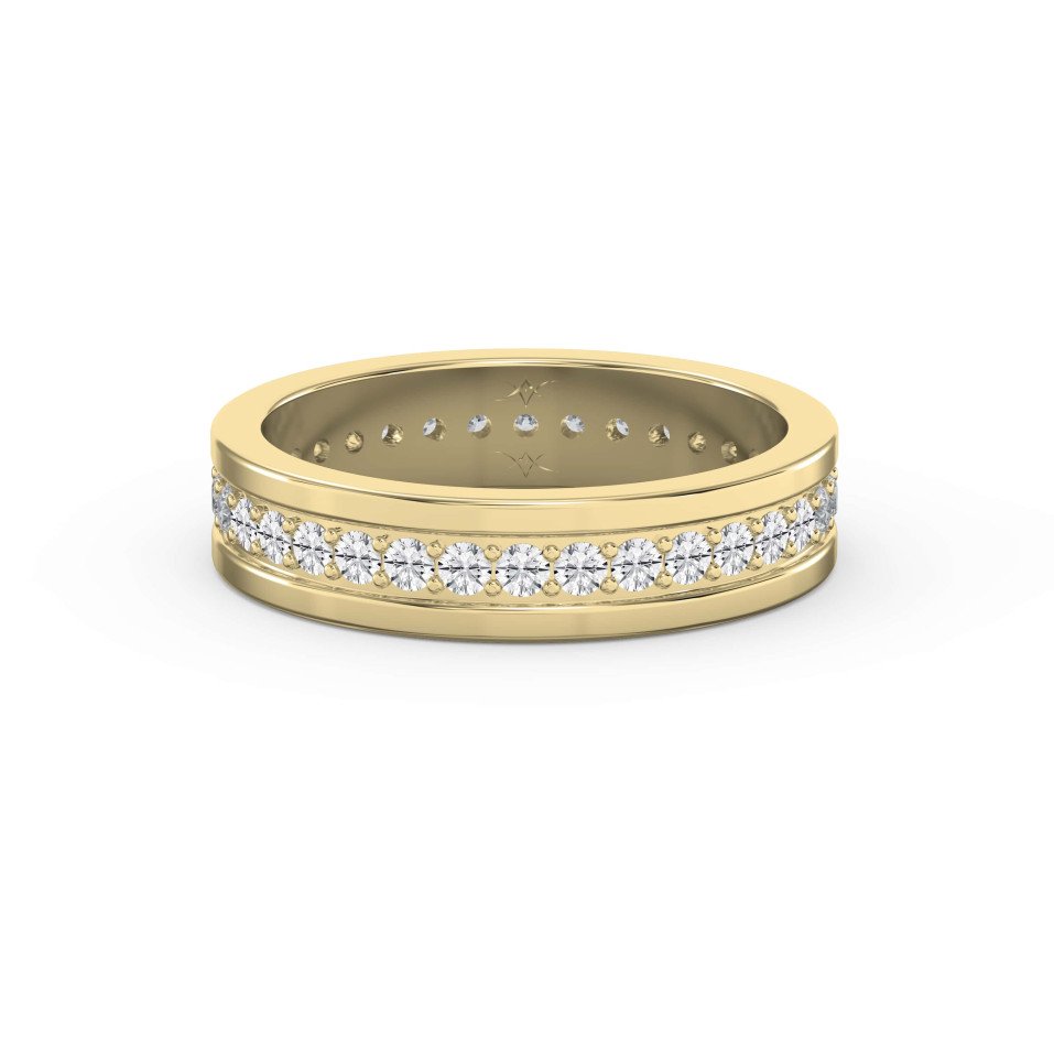 The Pavé Cigar Diamond Band – Lab-Grown & Natural Diamonds Bold Brilliance with Sustainable Sparkle