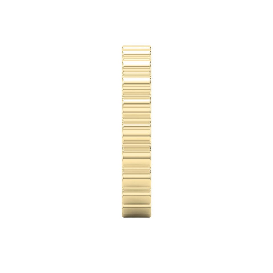 Fluted Wedding Band for Him – Solid Gold for Men