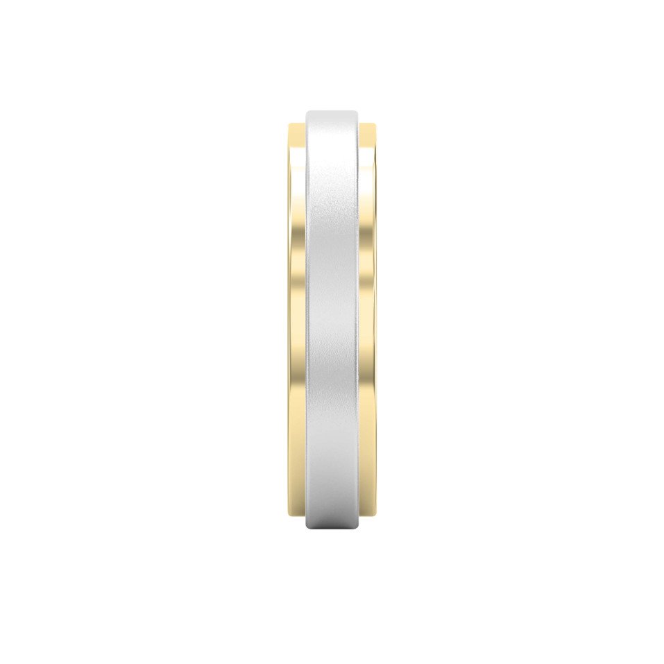 Two-Tone Wedding Band Crafted Entirely in Gold for Men