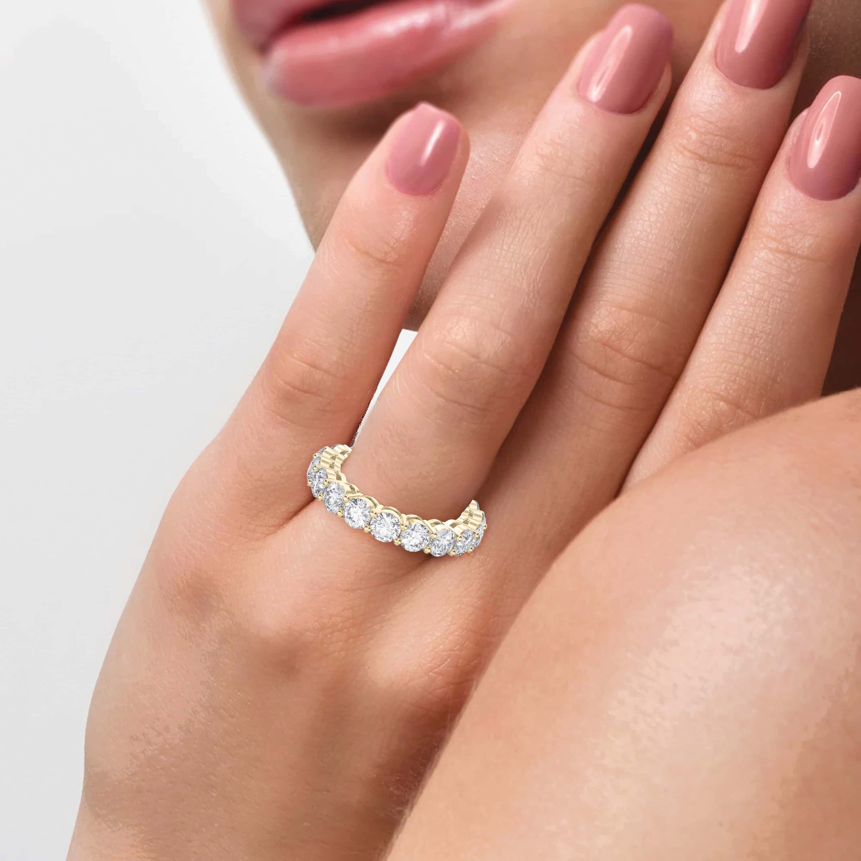 4.50 Carat Round Brilliant Cut Diamond Band – Lab-Grown & Natural Options | 0.25 Pointer Diamonds