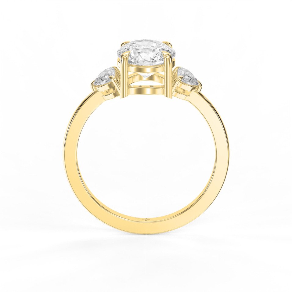 Eternal Trinity Three-Stone Diamond Ring | Custom Center Shape Engagement Ring | Lab - Grown Diamond Jewelry – Valam Design