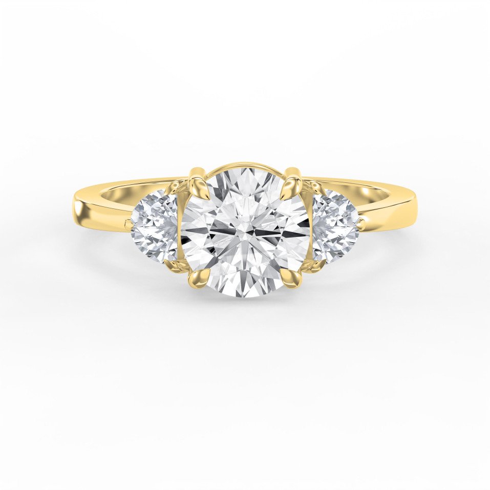 Eternal Trinity Three-Stone Diamond Ring | Custom Center Shape Engagement Ring | Lab - Grown Diamond Jewelry – Valam Design