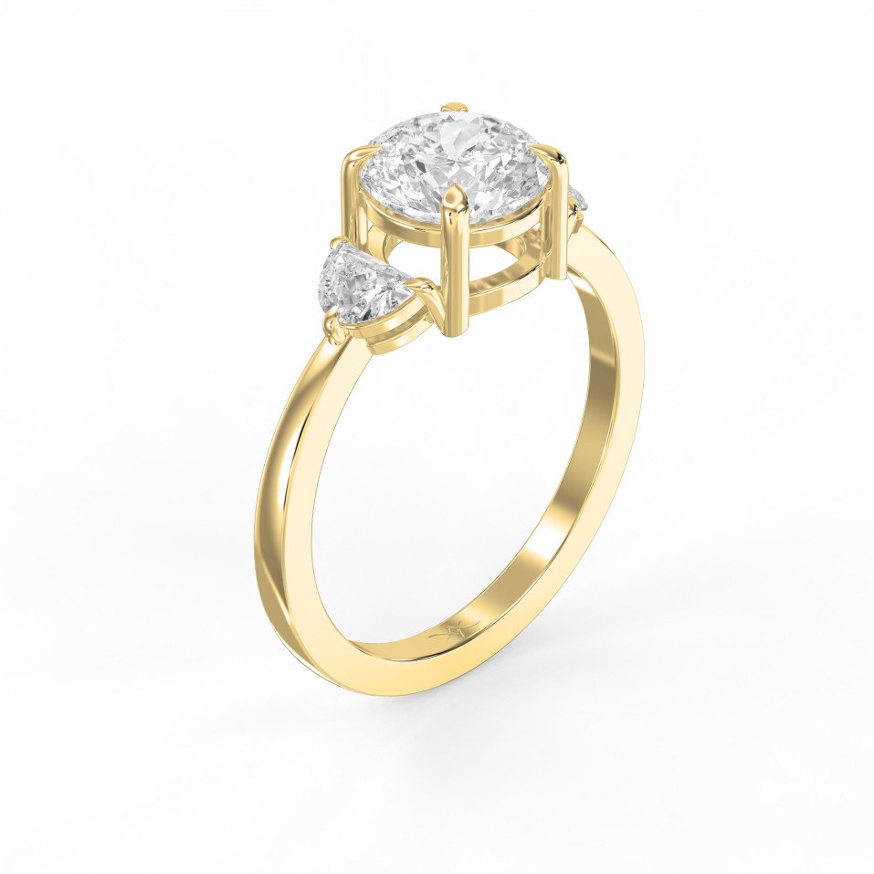 Eternal Trinity Three-Stone Diamond Ring | Custom Center Shape Engagement Ring | Lab - Grown Diamond Jewelry – Valam Design