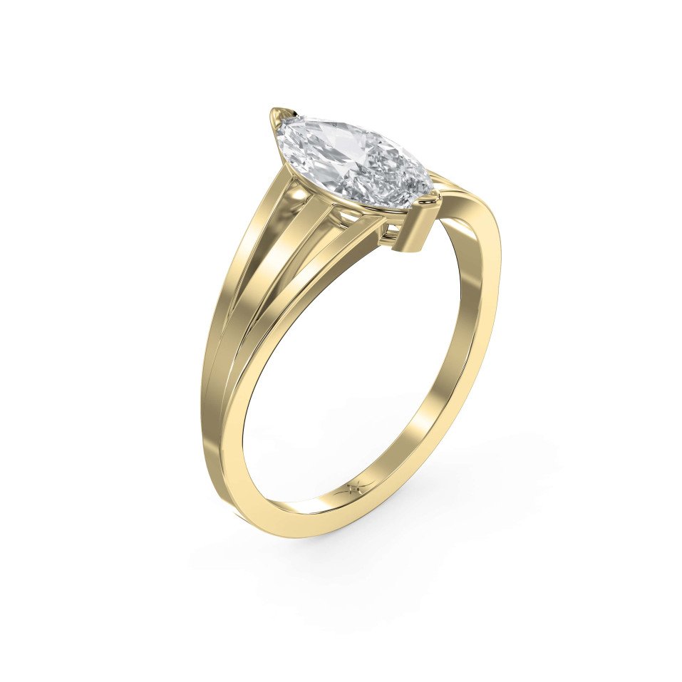 Marquise Bezel Set Diamond Ring Modern Elegance with Lab-Grown or Natural Diamond Options